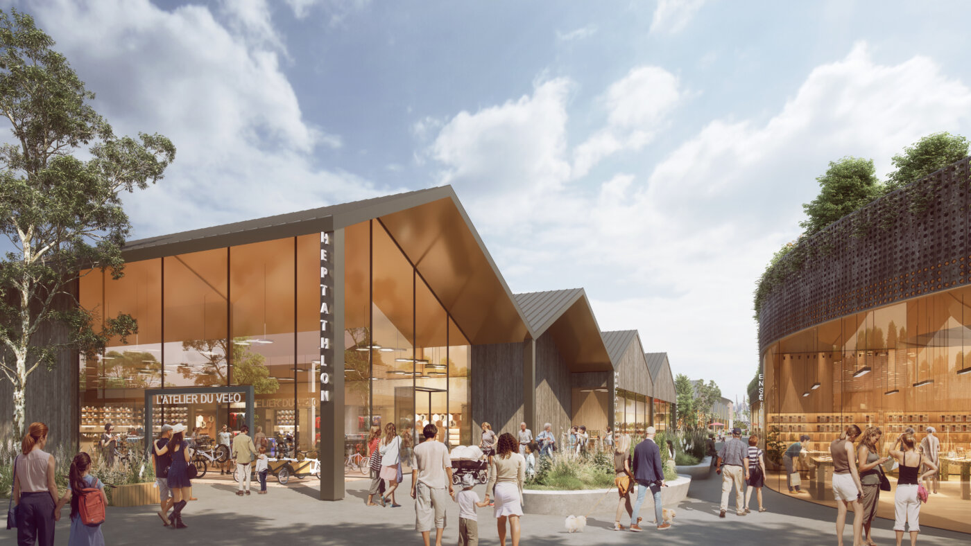 Entrée de ville de Chartres — commerces, logements et parc