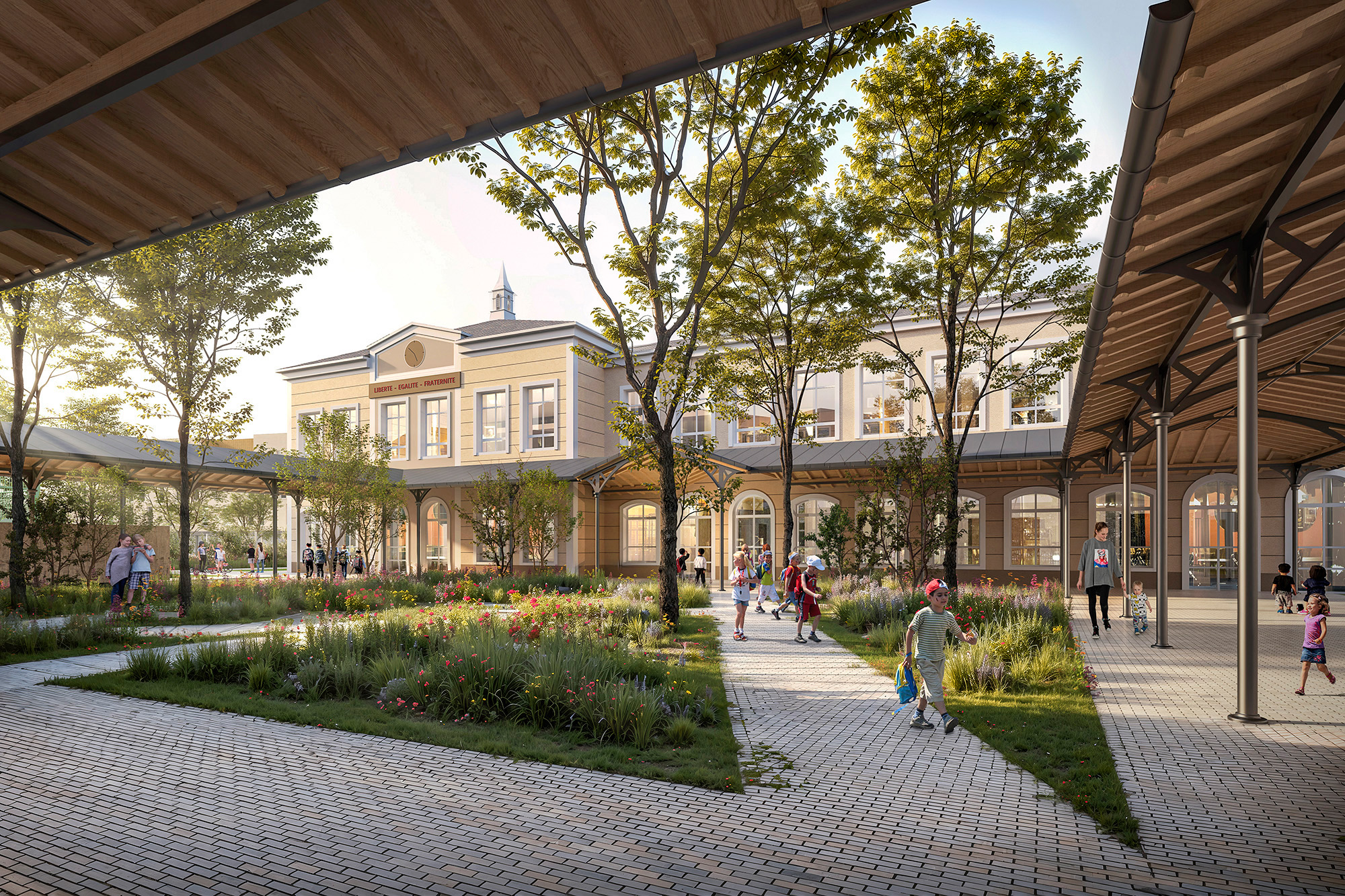 Groupe scolaire du Bois de l’Étang à La Verrière • A5A Architectes • OBM Construction