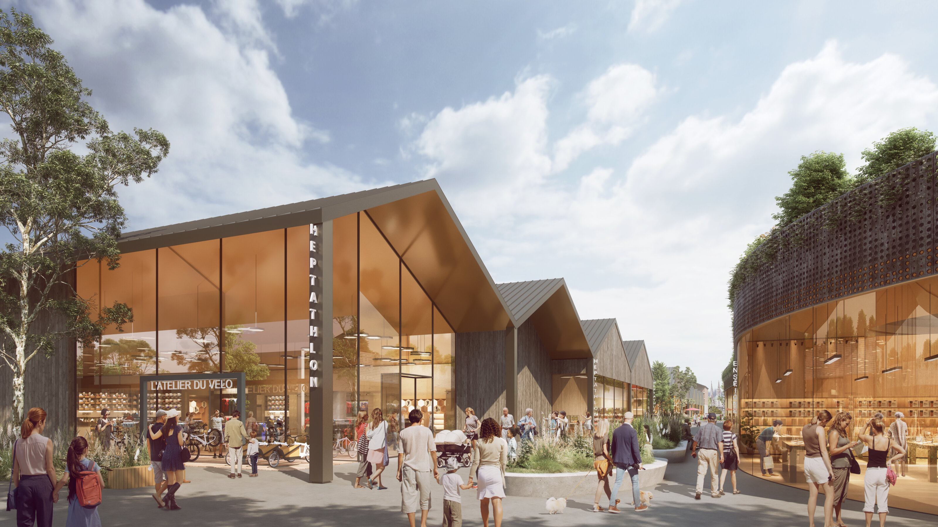 Entrée de ville de Chartres — commerces, logements et parc